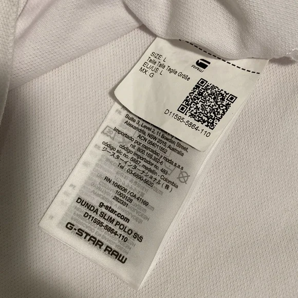 G-Star raw Dundalk slim polo white L - Picture 9 of 15